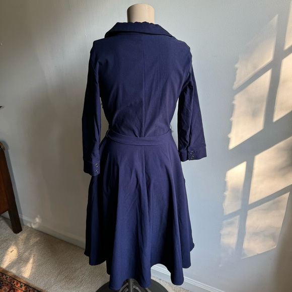 NWT ModCloth Long Sleeve Navy Dress - Picture 6 of 11